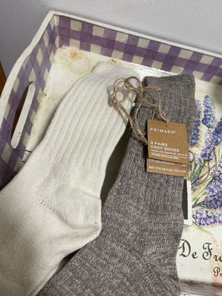 Pack 2 Calcetines Primark Gris y Beige