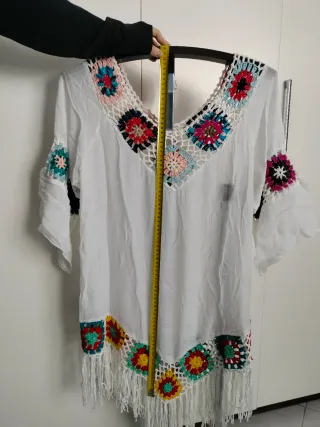 Vestido Verano Crochet Multicolor Talla Única