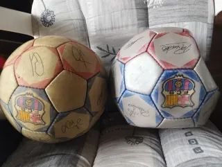 2 Palloni da Calcio del Barça Firmati