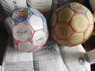 2 Palloni da Calcio del Barça Firmati