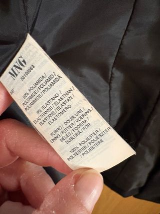 Chaqueta Mango Negra Mujer Talla S