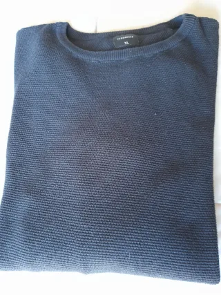 Maglione Terranova Girocollo Cotone blu scuro XL