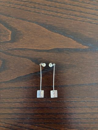 Conjunto plata: pendientes y colgante