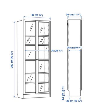Librería Billy IKEA puertas vidrio