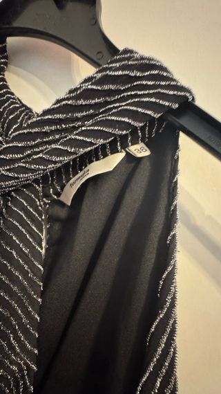 Mono largo fiesta plateado y negro