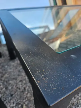 Mesas de centro cristal y metal