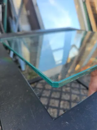 Mesas de centro cristal y metal