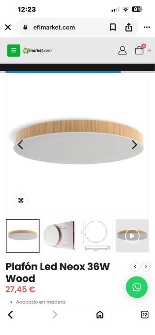 Foco LED Redondo Ø300x42mm