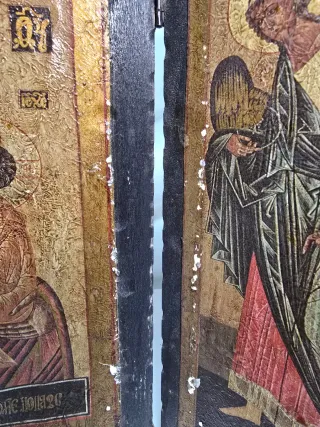 Triptico Icono Bizantino Madera