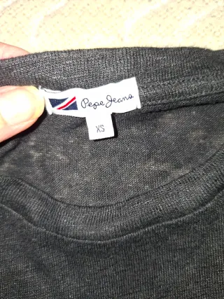 Camiseta negra Pepe Jeans Mujer Talla XS Union Jac