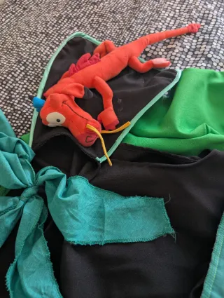 Disfraz Mulan guerrera + Peluche Mushu