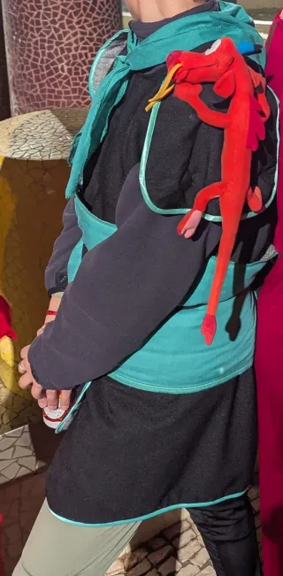 Disfraz Mulan guerrera + Peluche Mushu