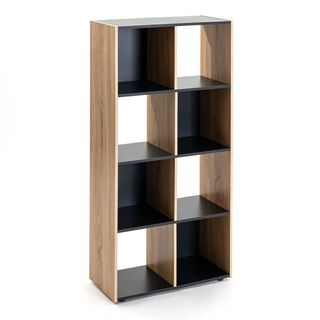 Estantería 8 cubos de madera - 2 colores