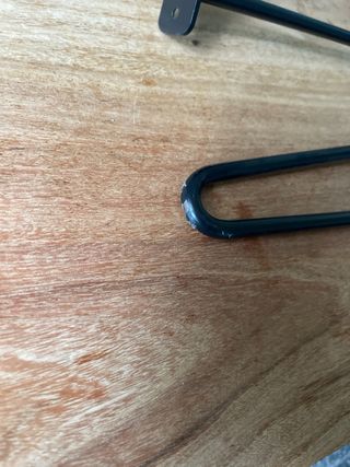 Juego 4 patas negras hierro para mesa