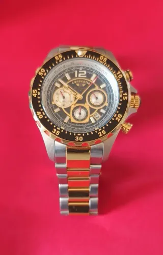 Reloj Lanscotte Hombre Oro y Plata