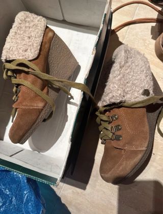 Botines Coolway Mujer Beige/Marrón