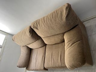 Sofá 2 plazas cómodo beige