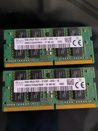 2x8GB DDR4 SO-DIMM RAM. 16GB