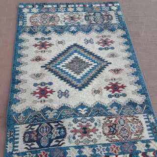 2 Tappeti Vintage Blu e Rossi