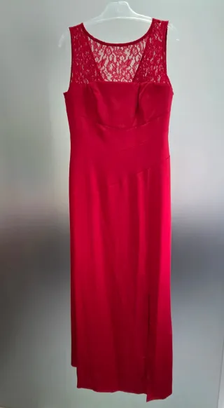 Vestido Fiesta Largo rojo T40 El Corte Inglés