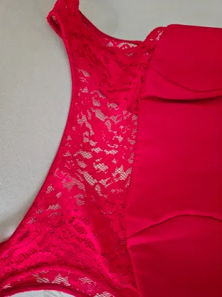 Vestido Fiesta Largo rojo T40 El Corte Inglés