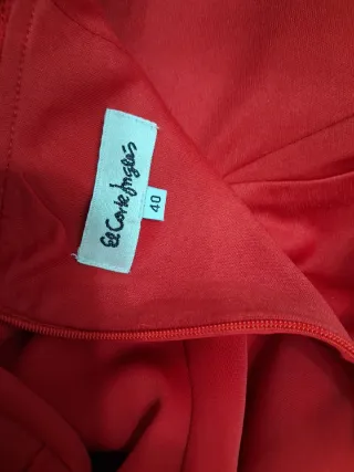 Vestido Fiesta Largo rojo T40 El Corte Inglés