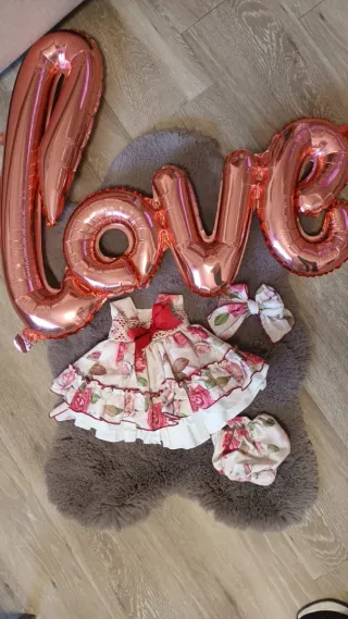 Vestido ceremonia bebé 6 meses floral