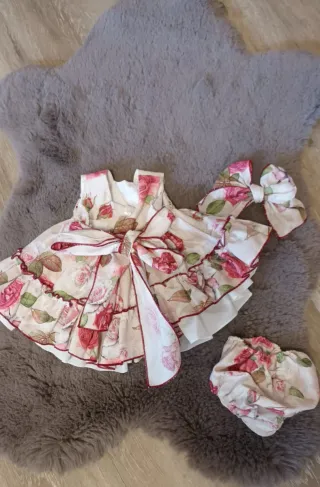 Vestido ceremonia bebé 6 meses floral