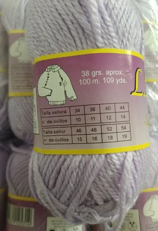 Lote de lanas color lila