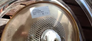 Lámpara comedor cristal y metal dorado