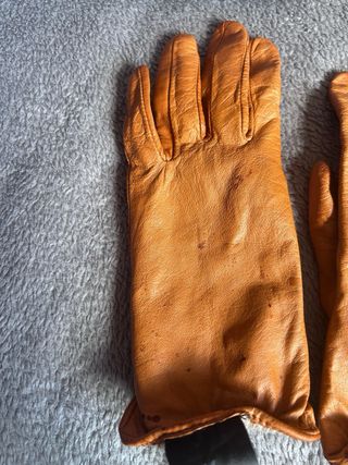 Guantes H&M Marrones/Naranjas Piel sintética