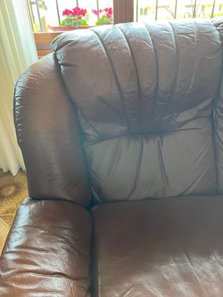 Sofá de piel 2 plazas