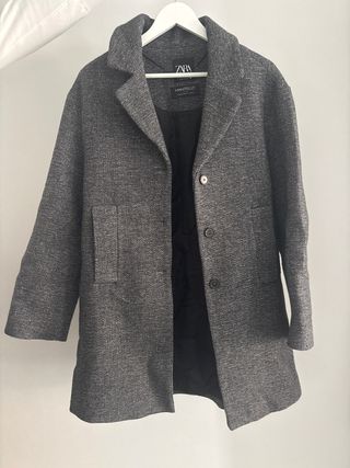 Abrigo Lana Zara Gris