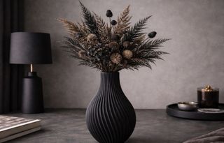 Vaso Decorativo Design Moderno Preto/Castanho