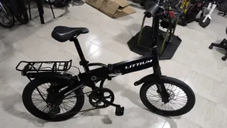 Bicicleta Eléctrica Littium Plegable Negra