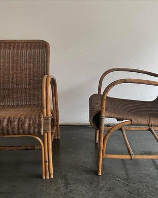 Dos butacas de bambú vintage venta y alquiler