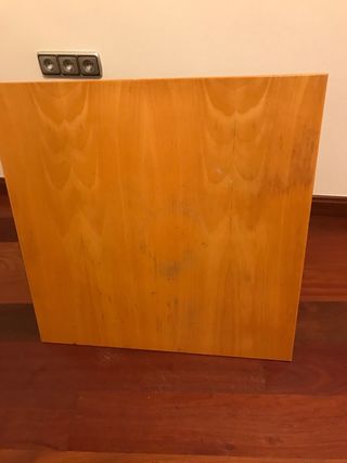 Mesa auxiliar moderna madera y negro