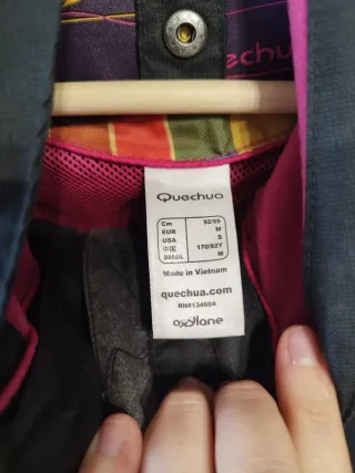 Impermeable Quechua negro mujer Talla M