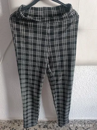 Mallas Shein Cuadros Blanco y Negro