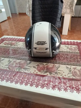 Casco Moto Nitro Negro Gris Blanco