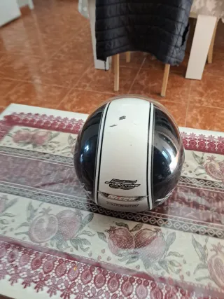 Casco Moto Nitro Negro Gris Blanco