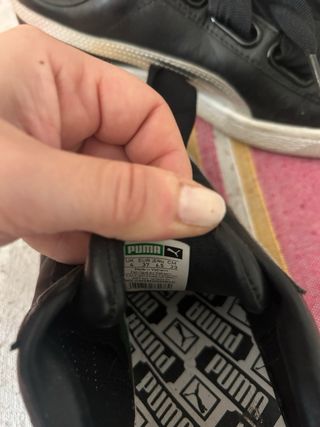 Zapatillas Puma Basket Negras y Plateadas