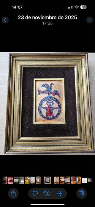 Cuadro Orant de Pedret Metal Madera