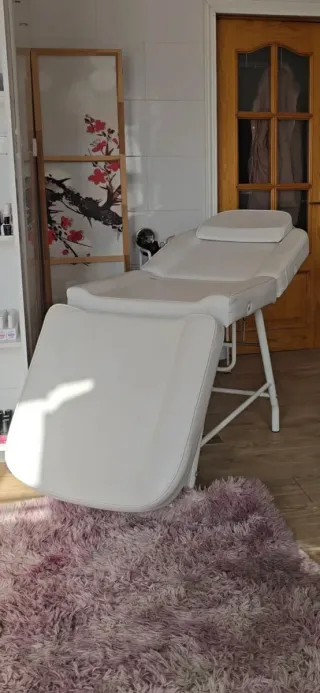 Camilla de masaje blanca