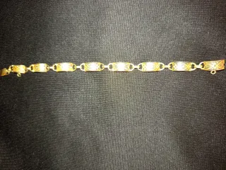 Conjunto Damasquinado: Pulsera y Colgante