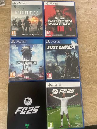 Lote Juegos PS4 y PS5: Battlefield, Star Wars, FC2