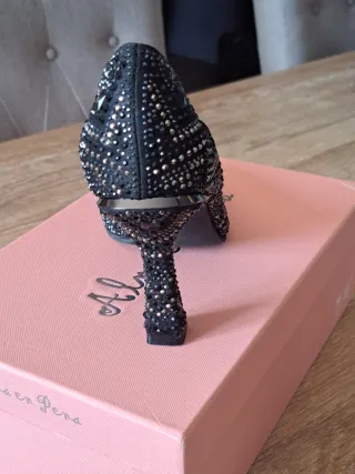 Zapatos de fiesta Alma en Pena negros y plateados