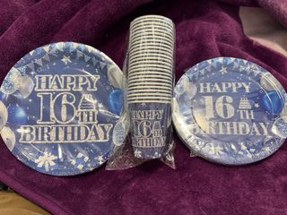 Set 25 Platos 17.78cm + 25 Platos 22.86cm + 25 Vas