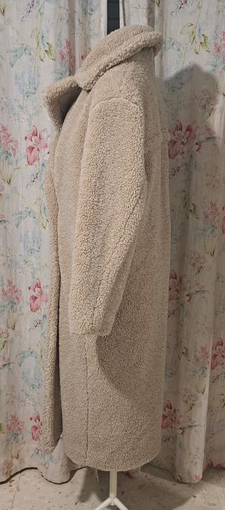 Abrigo largo borreguito beige