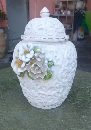 3 Vasi Ceramica Galileo Decorati Floreale